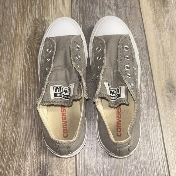 Converse Chuck Taylor All Star Grey Slip On Sneaker Shoes US Youth 4 / M 4 / W 6 - Picture 8 of 11